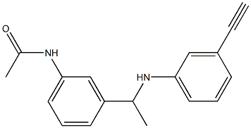 N-(3-{1-[(3-ethynylphenyl)amino]ethyl}phenyl)acetamide,,结构式