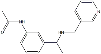 N-(3-{1-[(pyridin-3-ylmethyl)amino]ethyl}phenyl)acetamide Struktur