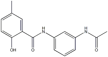 N-(3-acetamidophenyl)-2-hydroxy-5-methylbenzamide Struktur