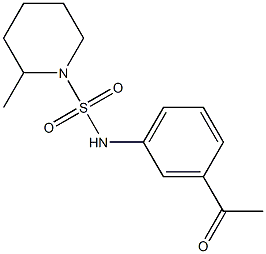 N-(3-acetylphenyl)-2-methylpiperidine-1-sulfonamide,,结构式