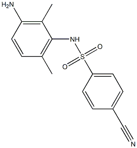 N-(3-amino-2,6-dimethylphenyl)-4-cyanobenzene-1-sulfonamide Structure