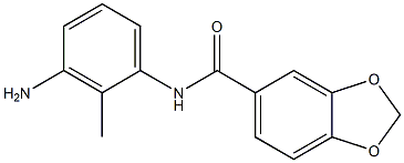 N-(3-amino-2-methylphenyl)-1,3-benzodioxole-5-carboxamide Struktur