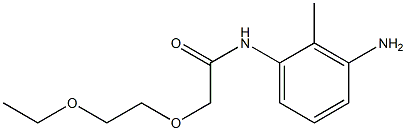 N-(3-amino-2-methylphenyl)-2-(2-ethoxyethoxy)acetamide Struktur