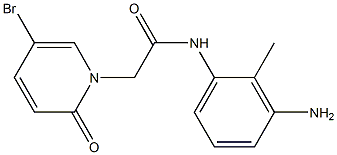 N-(3-amino-2-methylphenyl)-2-(5-bromo-2-oxo-1,2-dihydropyridin-1-yl)acetamide Struktur