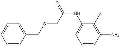 N-(3-amino-2-methylphenyl)-2-(benzylsulfanyl)acetamide Struktur