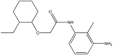 N-(3-amino-2-methylphenyl)-2-[(2-ethylcyclohexyl)oxy]acetamide Struktur