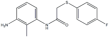 N-(3-amino-2-methylphenyl)-2-[(4-fluorophenyl)sulfanyl]acetamide Structure