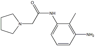 N-(3-amino-2-methylphenyl)-2-pyrrolidin-1-ylacetamide 化学構造式