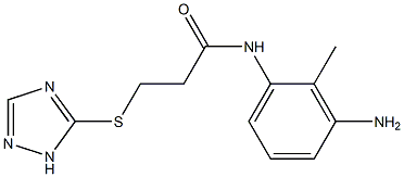 N-(3-amino-2-methylphenyl)-3-(1H-1,2,4-triazol-5-ylsulfanyl)propanamide,,结构式