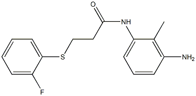 N-(3-amino-2-methylphenyl)-3-[(2-fluorophenyl)sulfanyl]propanamide Struktur