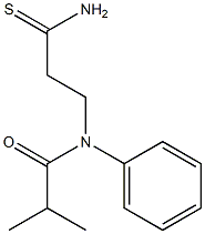 N-(3-amino-3-thioxopropyl)-2-methyl-N-phenylpropanamide Struktur