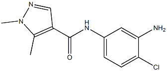 N-(3-amino-4-chlorophenyl)-1,5-dimethyl-1H-pyrazole-4-carboxamide,,结构式