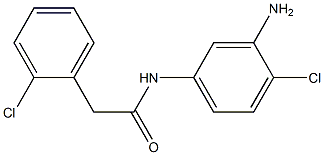 N-(3-amino-4-chlorophenyl)-2-(2-chlorophenyl)acetamide 化学構造式