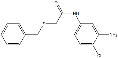 N-(3-amino-4-chlorophenyl)-2-(benzylsulfanyl)acetamide 化学構造式