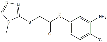 N-(3-amino-4-chlorophenyl)-2-[(4-methyl-4H-1,2,4-triazol-3-yl)sulfanyl]acetamide Struktur