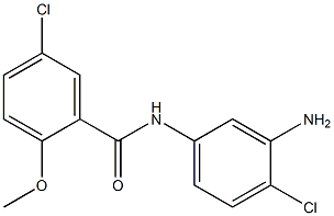 N-(3-amino-4-chlorophenyl)-5-chloro-2-methoxybenzamide 化学構造式