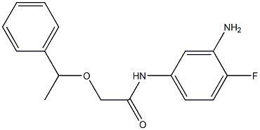 N-(3-amino-4-fluorophenyl)-2-(1-phenylethoxy)acetamide 化学構造式