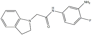 N-(3-amino-4-fluorophenyl)-2-(2,3-dihydro-1H-indol-1-yl)acetamide Structure