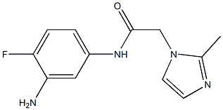N-(3-amino-4-fluorophenyl)-2-(2-methyl-1H-imidazol-1-yl)acetamide Struktur