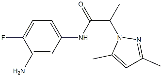 N-(3-amino-4-fluorophenyl)-2-(3,5-dimethyl-1H-pyrazol-1-yl)propanamide Structure