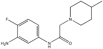 N-(3-amino-4-fluorophenyl)-2-(4-methylpiperidin-1-yl)acetamide Structure