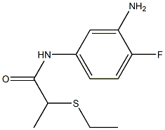 N-(3-amino-4-fluorophenyl)-2-(ethylsulfanyl)propanamide 结构式