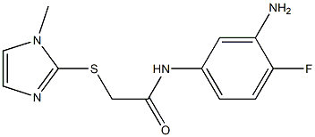 N-(3-amino-4-fluorophenyl)-2-[(1-methyl-1H-imidazol-2-yl)sulfanyl]acetamide Structure