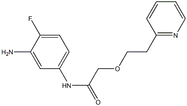 N-(3-amino-4-fluorophenyl)-2-[2-(pyridin-2-yl)ethoxy]acetamide,,结构式