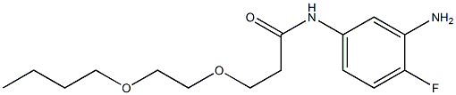 N-(3-amino-4-fluorophenyl)-3-(2-butoxyethoxy)propanamide Structure
