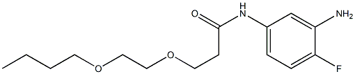 N-(3-amino-4-fluorophenyl)-3-(2-butoxyethoxy)propanamide Struktur