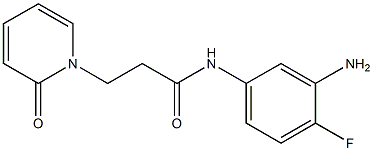 N-(3-amino-4-fluorophenyl)-3-(2-oxopyridin-1(2H)-yl)propanamide 化学構造式