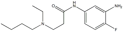 N-(3-amino-4-fluorophenyl)-3-[butyl(ethyl)amino]propanamide 化学構造式
