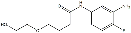 N-(3-amino-4-fluorophenyl)-4-(2-hydroxyethoxy)butanamide Struktur