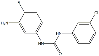N-(3-amino-4-fluorophenyl)-N'-(3-chlorophenyl)urea Struktur