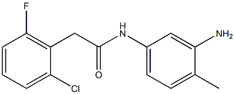 N-(3-amino-4-methylphenyl)-2-(2-chloro-6-fluorophenyl)acetamide 化学構造式