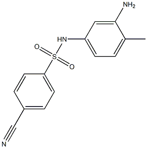 N-(3-amino-4-methylphenyl)-4-cyanobenzene-1-sulfonamide,,结构式