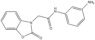 N-(3-aminophenyl)-2-(2-oxo-2,3-dihydro-1,3-benzoxazol-3-yl)acetamide,,结构式