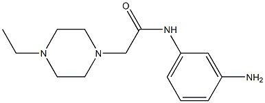 N-(3-aminophenyl)-2-(4-ethylpiperazin-1-yl)acetamide 化学構造式