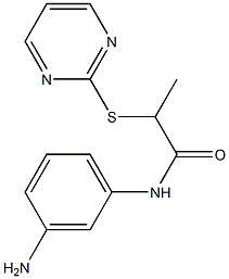 N-(3-aminophenyl)-2-(pyrimidin-2-ylsulfanyl)propanamide Struktur