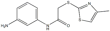 N-(3-aminophenyl)-2-[(4-methyl-1,3-thiazol-2-yl)sulfanyl]acetamide