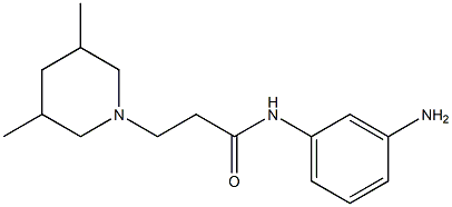 N-(3-aminophenyl)-3-(3,5-dimethylpiperidin-1-yl)propanamide 化学構造式