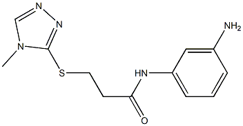 N-(3-aminophenyl)-3-[(4-methyl-4H-1,2,4-triazol-3-yl)sulfanyl]propanamide Struktur