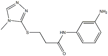 N-(3-aminophenyl)-3-[(4-methyl-4H-1,2,4-triazol-3-yl)sulfanyl]propanamide 结构式