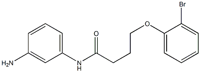 N-(3-aminophenyl)-4-(2-bromophenoxy)butanamide 化学構造式