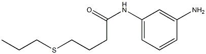 N-(3-aminophenyl)-4-(propylsulfanyl)butanamide 化学構造式