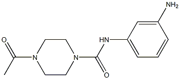 N-(3-aminophenyl)-4-acetylpiperazine-1-carboxamide 结构式