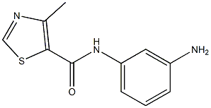 N-(3-aminophenyl)-4-methyl-1,3-thiazole-5-carboxamide 结构式