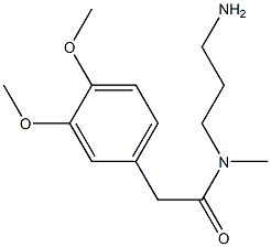 N-(3-aminopropyl)-2-(3,4-dimethoxyphenyl)-N-methylacetamide Struktur