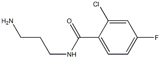 N-(3-aminopropyl)-2-chloro-4-fluorobenzamide 化学構造式