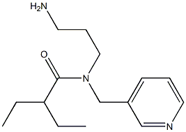 N-(3-aminopropyl)-2-ethyl-N-(pyridin-3-ylmethyl)butanamide,,结构式